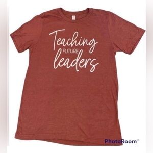 Bella Canvas Teaching Future Leaders Tee Shirt-Homeschool School Teacher